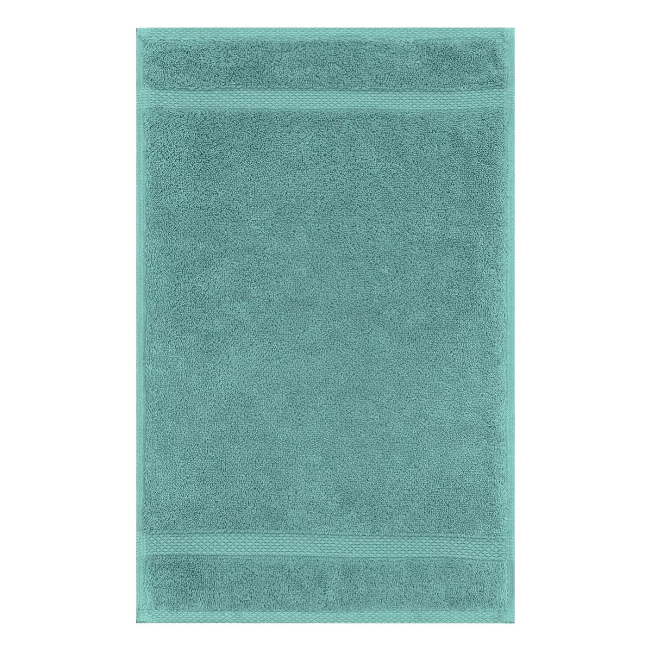 Serviette invites pur coton 550 g/m² uni vert Elea emeraude