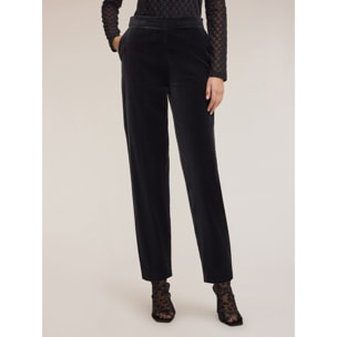 Motivi - Pantalones de terciopelo liso - Negro