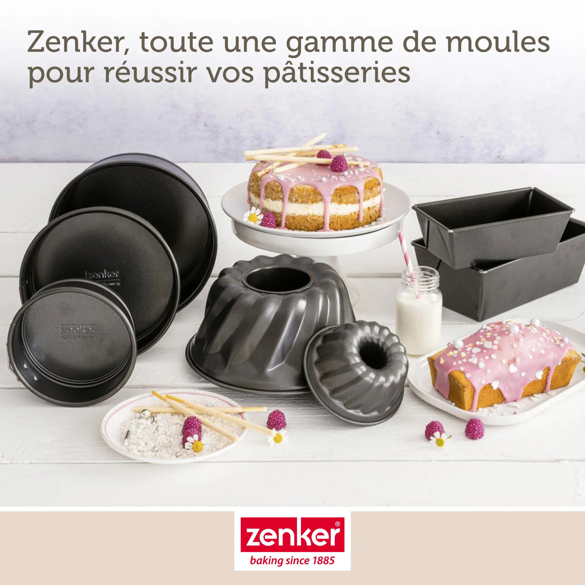 Lot de 2 petits moules à manqué à charnière Zenker Special Mini