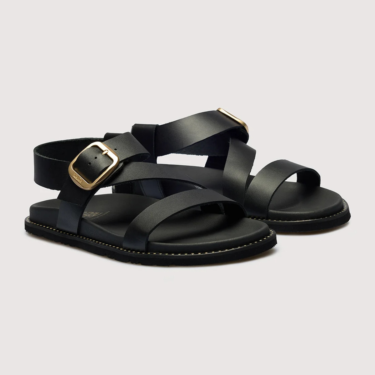 Sandalia Piel Negro - Aegisa
