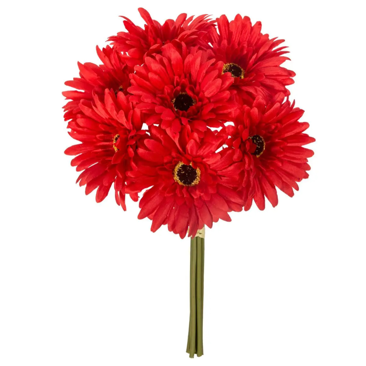 Bouquet 7 gerberas artificiels H26cm