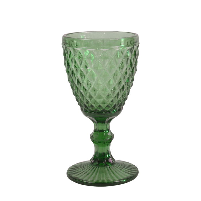 Strass Vert - Lot de 6 verres à pied 20 cl