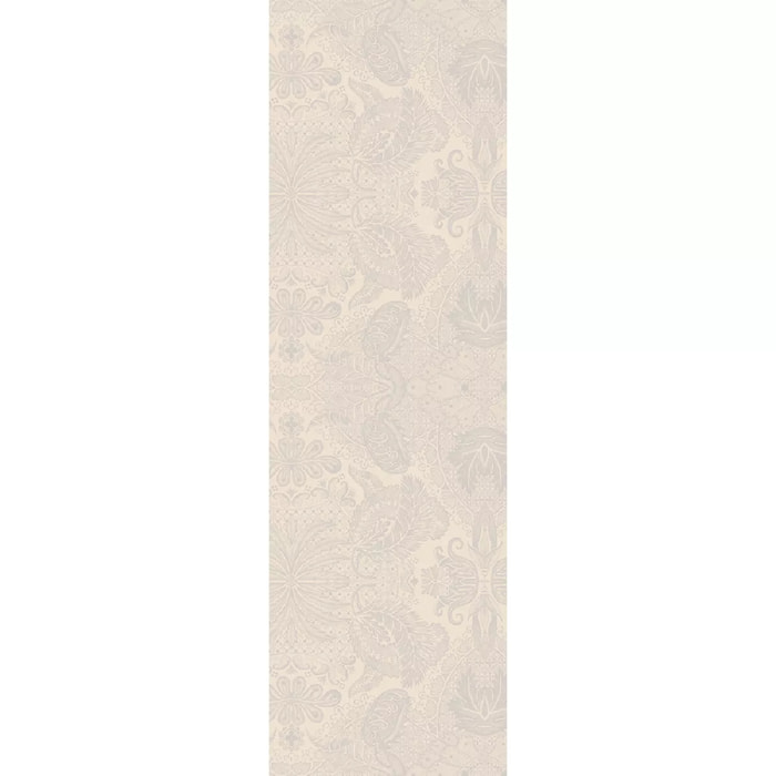 Chemin de table pur coton motif jacquard beige Mille isaphire parchemin