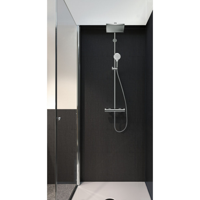 Colonne de douche Crometta E 240 avec mitigeur thermostatique