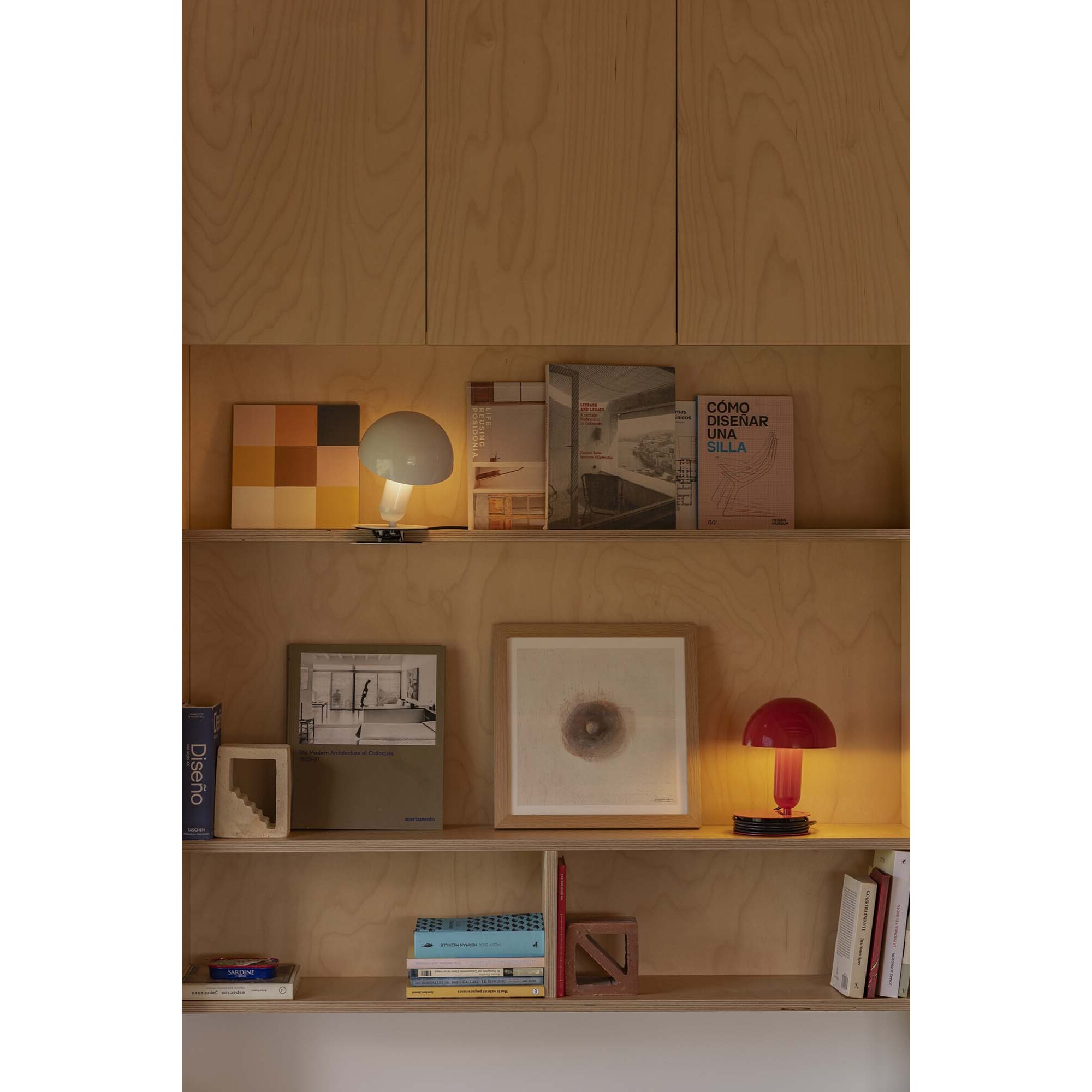 BELA Lampada da tavolo con clip blanc
