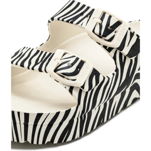 Sandalias de Niños Hebilla Estampado Cebra