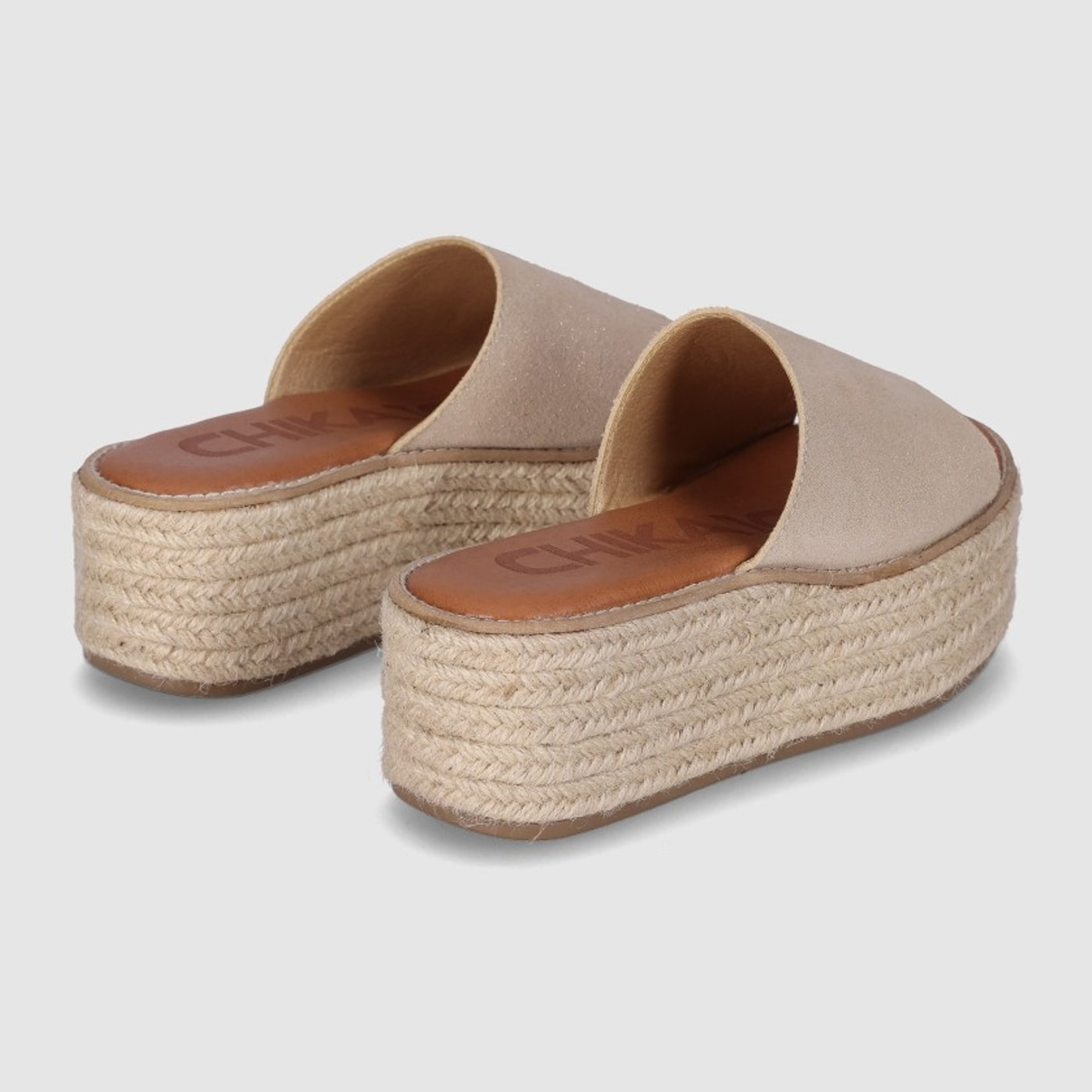 Sandalias de Serraje - Platino - Tacón: 6 cm