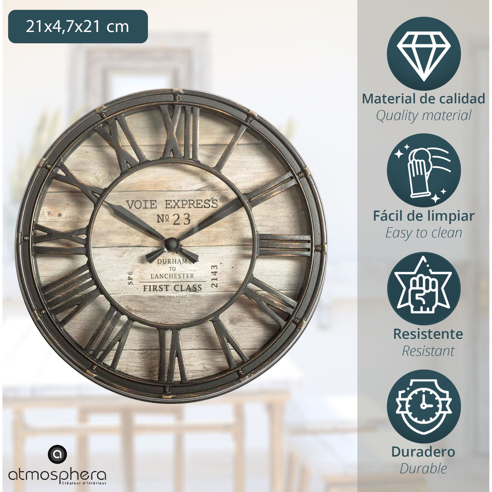 Reloj mecánico plástico