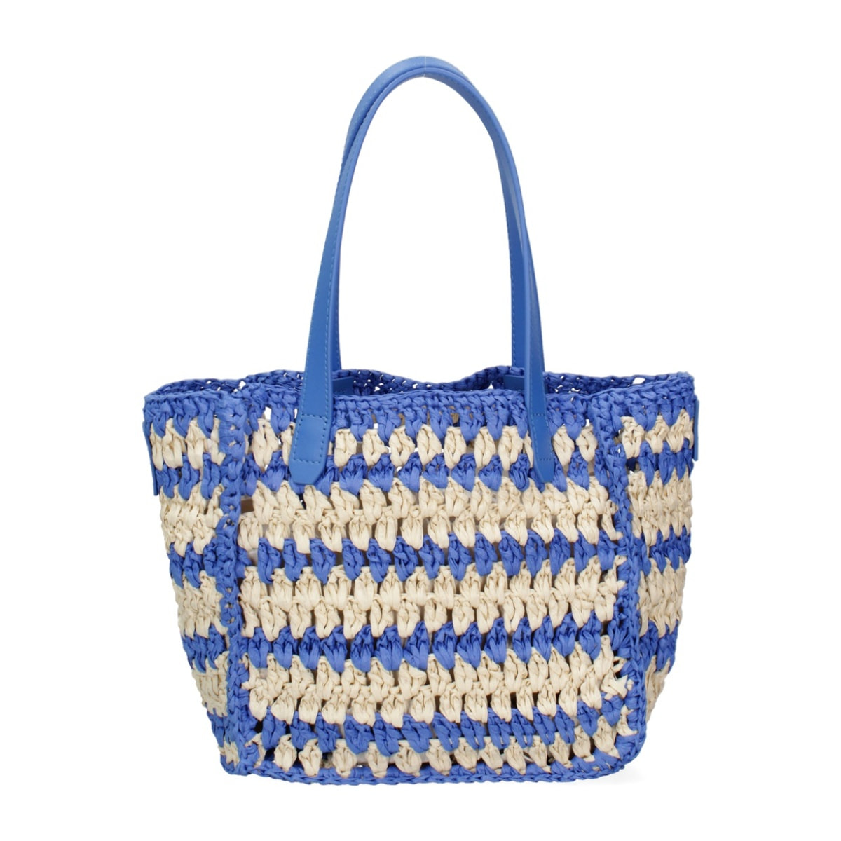Borsa a mano da donna - Modello False - Paglia intrecciata - 32.0 x 21.0 x 14.0 cm