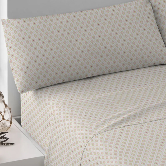 Set di lenzuola in cotone 100% brunette malva