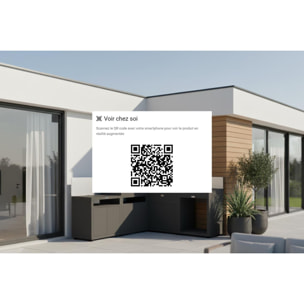 LE MARQUIER - Cuisine D'Angle 5 Elements Avec Credences - Noir