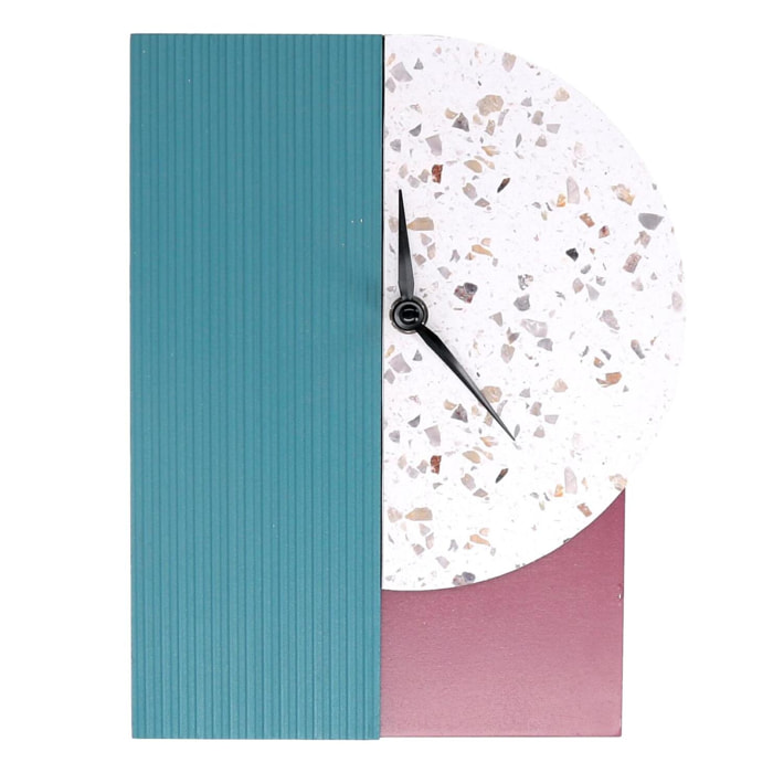 Orologio in legno multicolor cm19,5x5x25