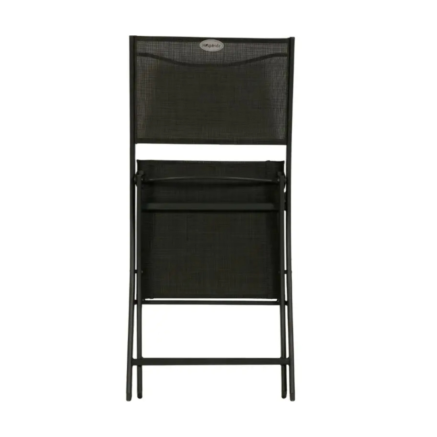 Lot de 4 chaises de jardin pliantes "Modula" anthracite & graphite acier traité époxy