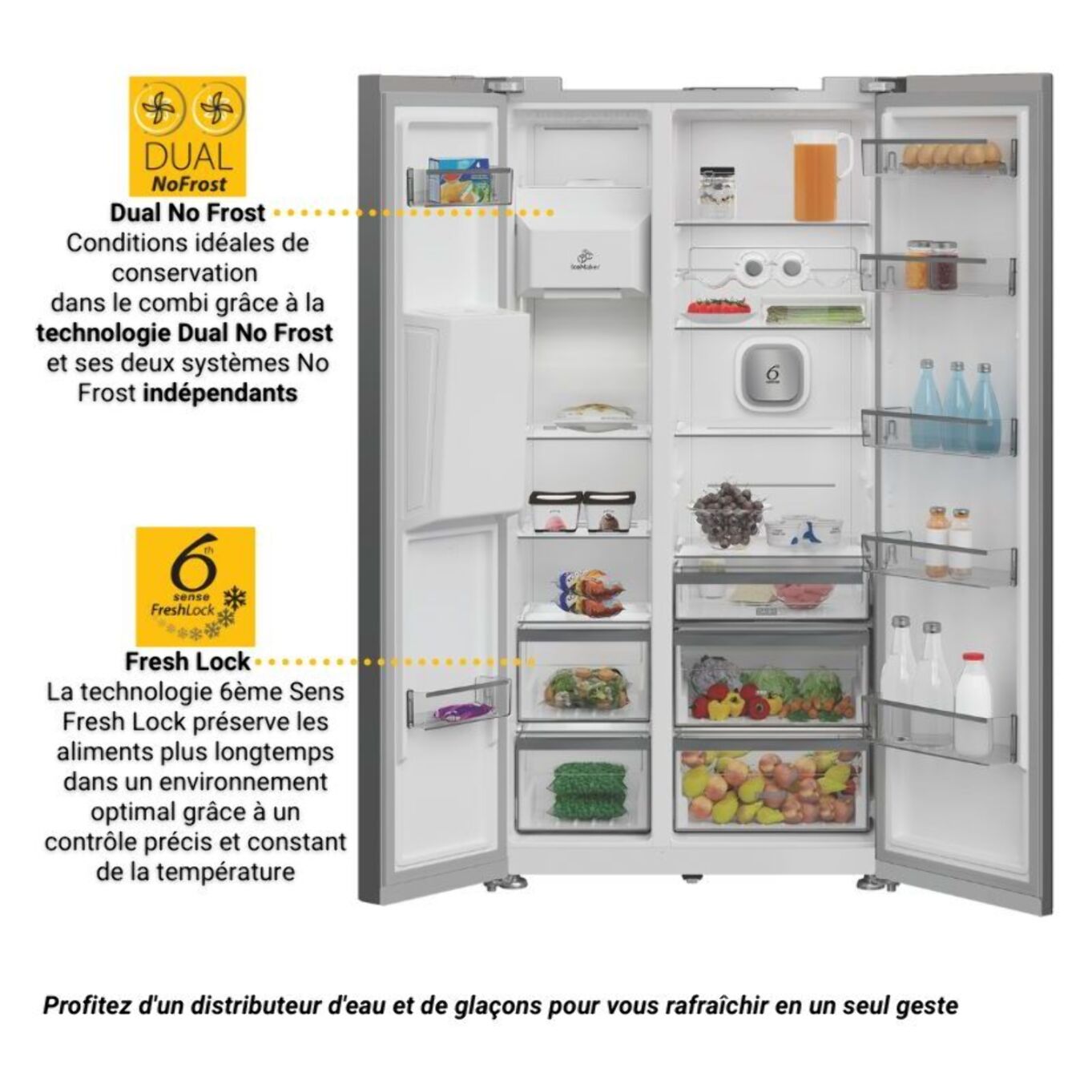 Réfrigérateur Américain WHIRLPOOL WHG26574WX5E