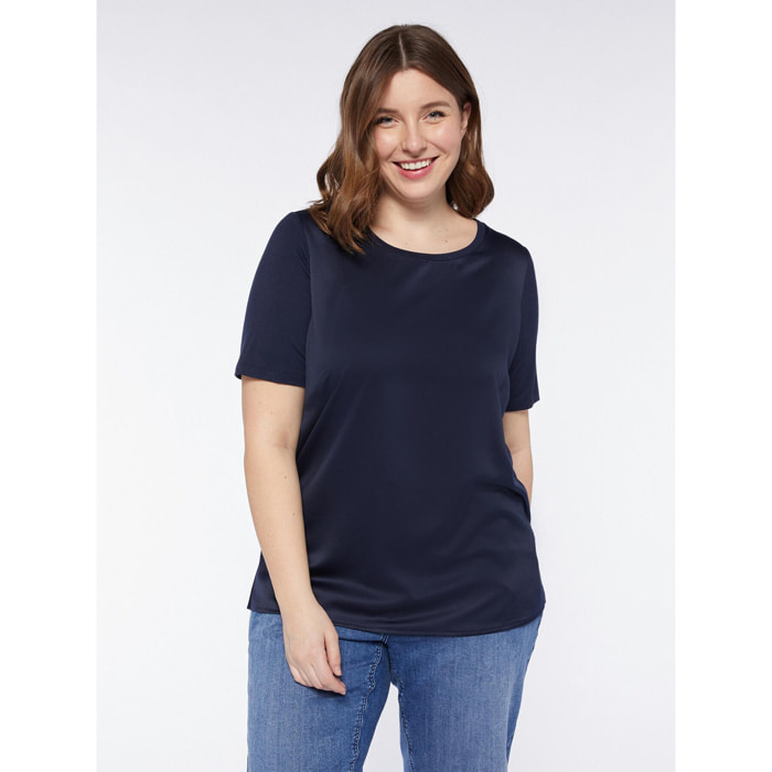 Fiorella Rubino - Blusa de raso - Azul