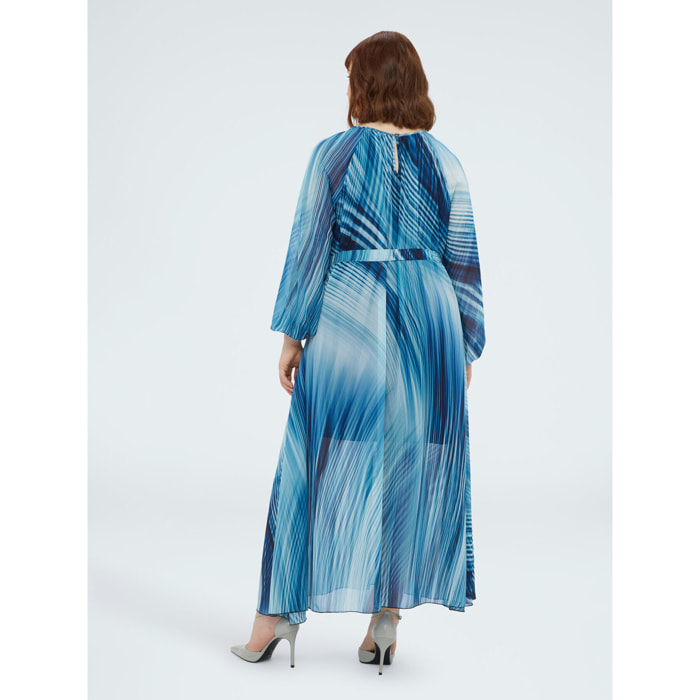 Fiorella Rubino - Vestito lungo stampato - Blu