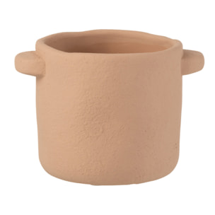 J-Line cache-pot Gustave - ciment - brun clair - small - 2 pièces - Ø 14.5 cm