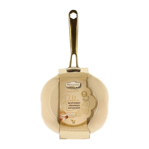 Casserole en aluminium recyclé beige 20cm en forme de fleur DAHLIA