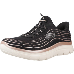 Sneakers De  Mujer Plus Soft Luster Negro