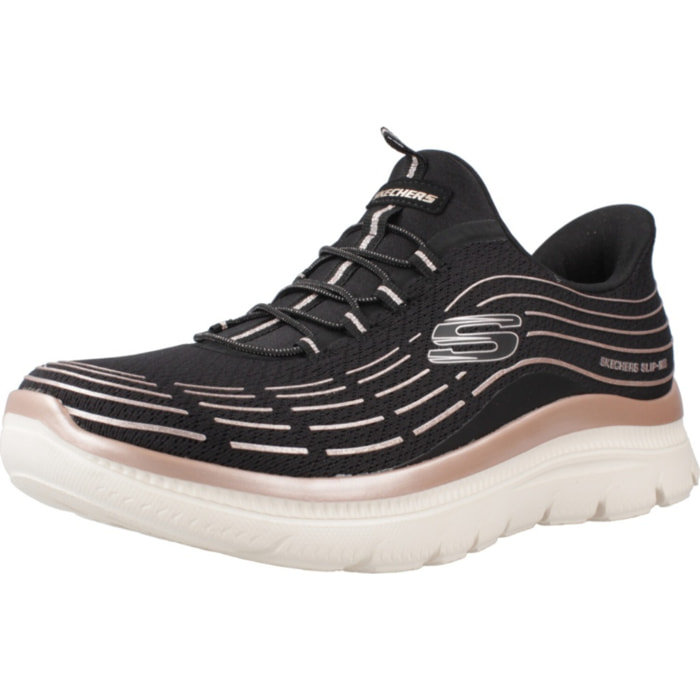 Sneakers De  Mujer Plus Soft Luster Negro