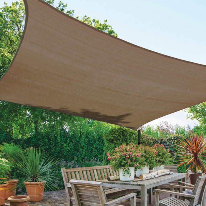Voiles d'ombrage rectangulaires - Taupe