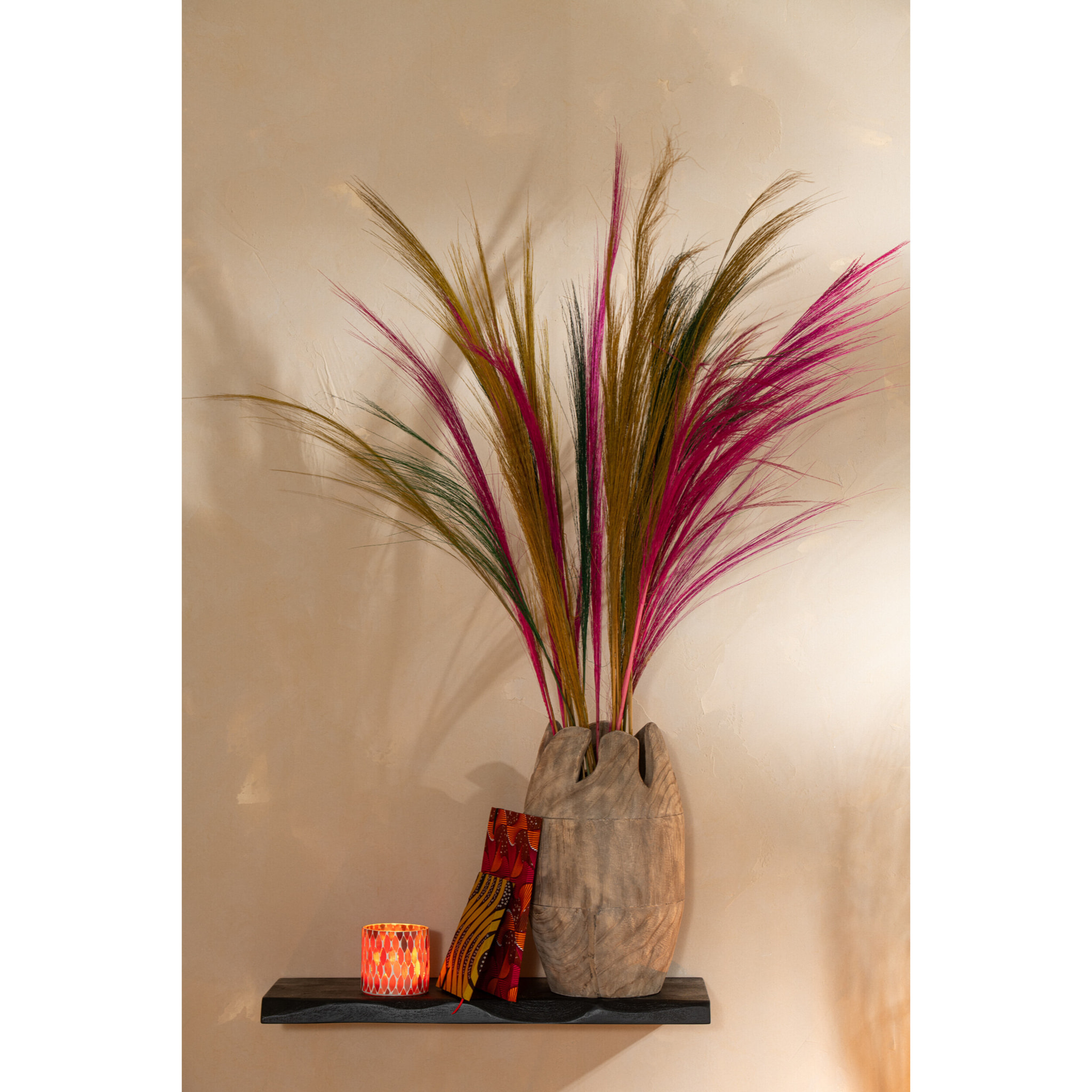 J-Line carnet De Notes A4 Motifs - papier/textile - mix - large - 4 stuks