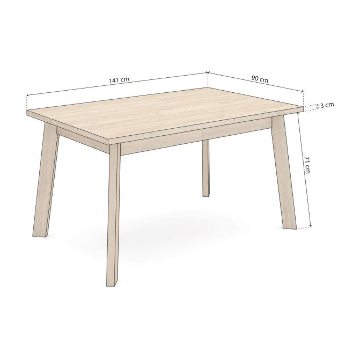 Mesa de comedor Naira 140 Roble