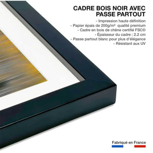 Affiche forêt et Impression d'automne Affiche sous cadre noir