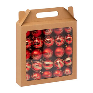 Lot 25 boules noËl betel rouge