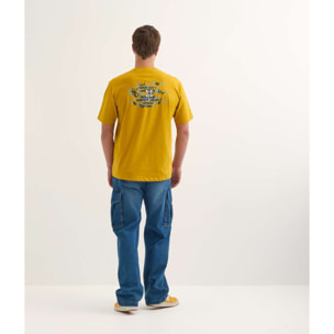 Camiseta MUNICH Anyone streetwear hombre de algodón orgánico mostaza