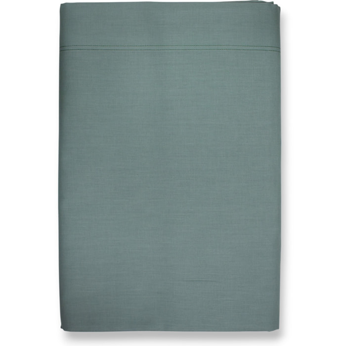 LENZUOLA SOPRA LETTO MATRIMONIALE IN COTONE 60 FILI TINTA UNITA COL.SALVIA