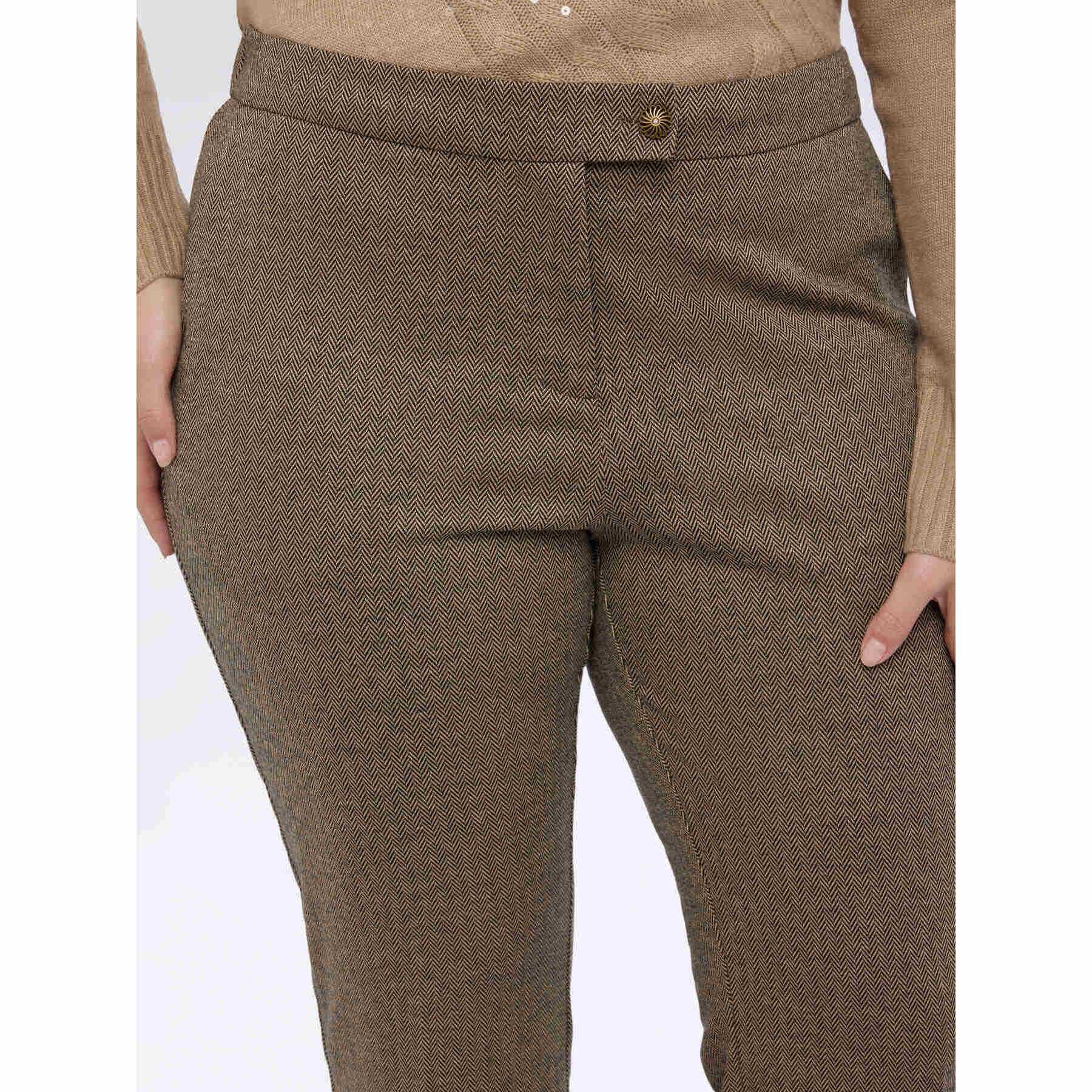 Fiorella Rubino - Pantaloni check Kick Flare - Grigio