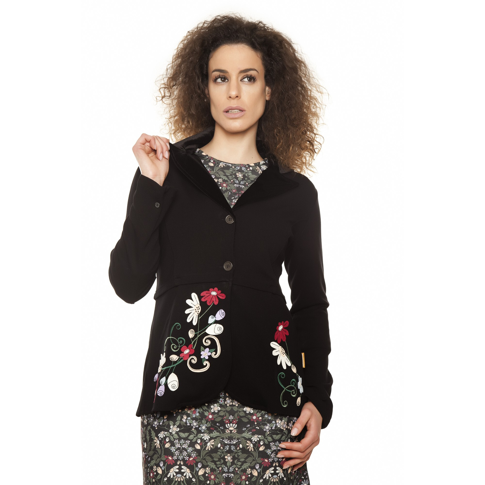 Mamatayoe Chaqueta Adriana Para Mujer, Manga Larga, Negro