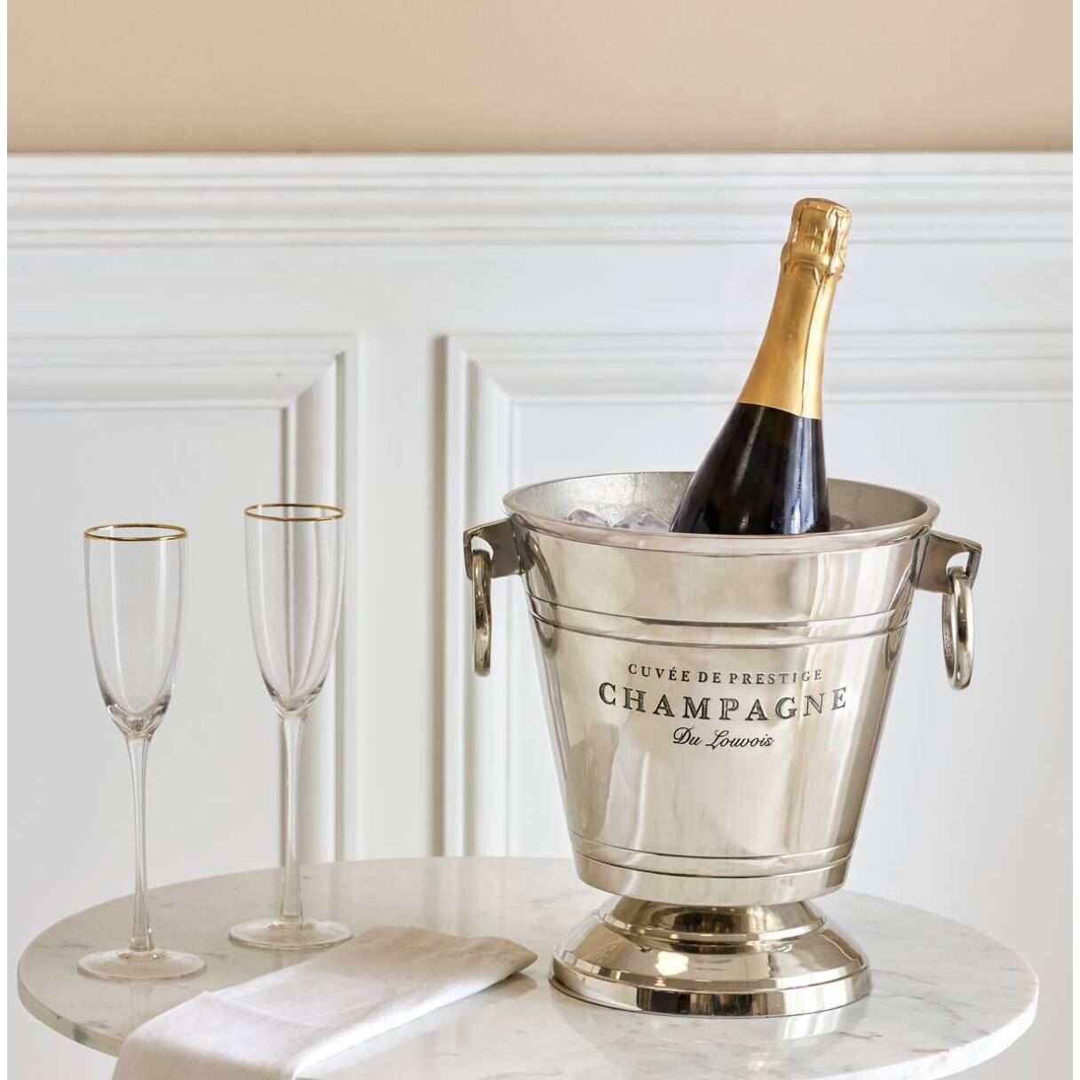 Seau à champagne 25x30,5cm 6000ml argent