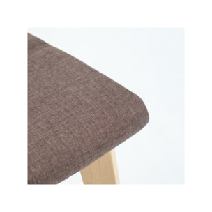 Lot de 2 chaises en tissu et capitonné design scandinave - 4 coloris - MANON