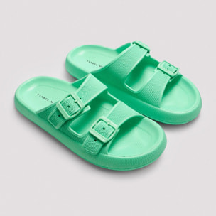 Infradito da spiaggia verdi con fibbie antiscivolo extra comfort