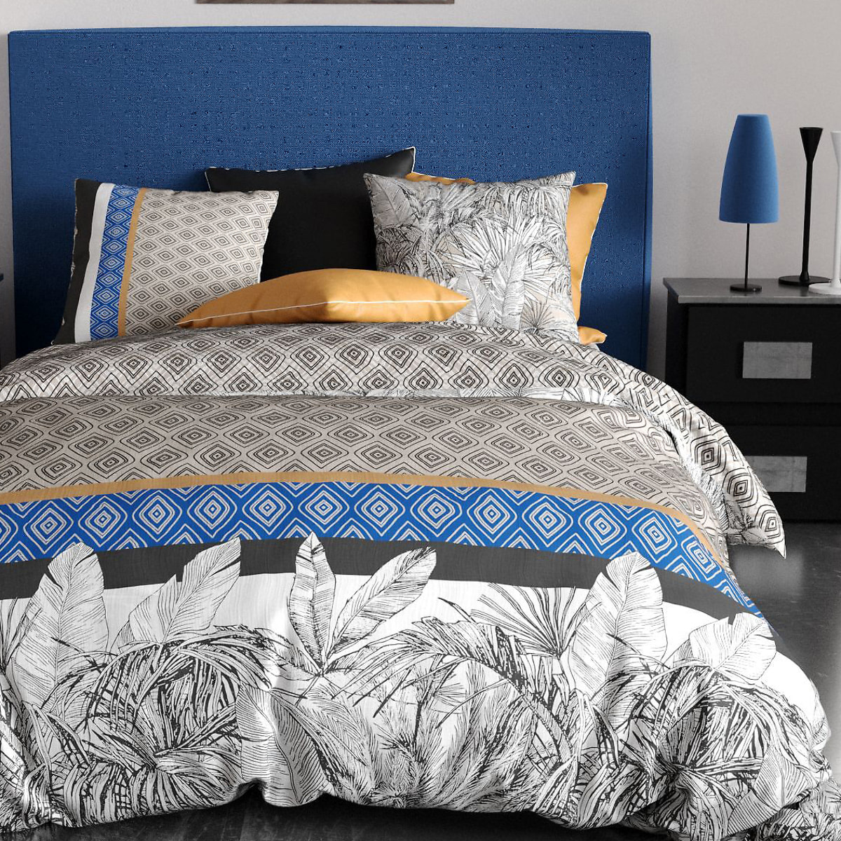 Parure Housse De Couette 3pcs 100% coton 57fils Toki