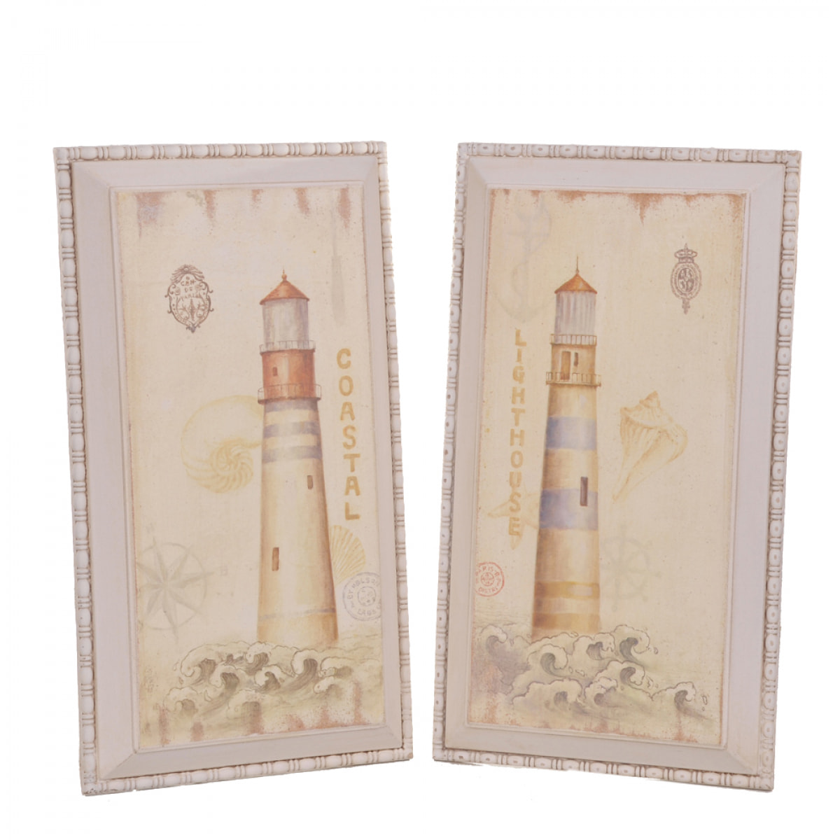 Quadro Faro Marino. Altezza 49,5 Cm - Pezzi 1 - 27X49,5X3,5cm - Colore: Incolore - Bianchi Dino - Marina, Decori Tema Marino