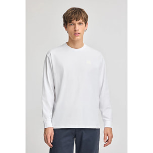 Camiseta blanca holgada con detalle Polo Club