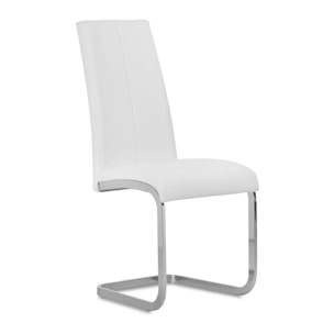 Pack 4 sillas de comedor Smile símil piel Blanco