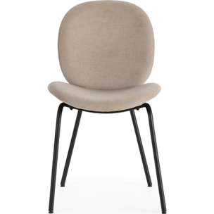 Lot de 2 chaises en tissu - BOREAL
