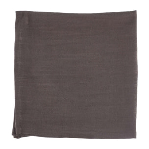 Serviette de table - 6 pièces - Lin et coton chocolat