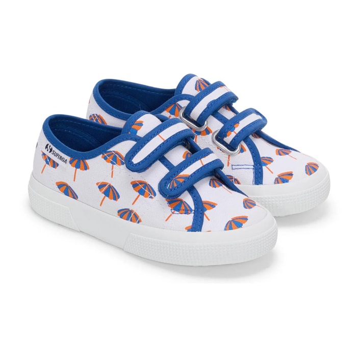 Le Superga Bambino/a Bianco 3750 Kids Straps Umbrella Print Leggera