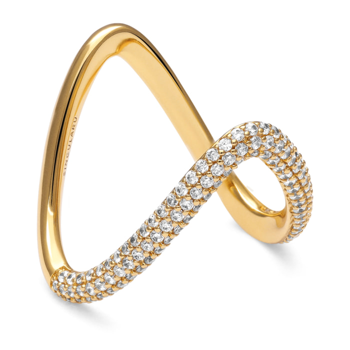 Anillo V Scarlett Baño Oro