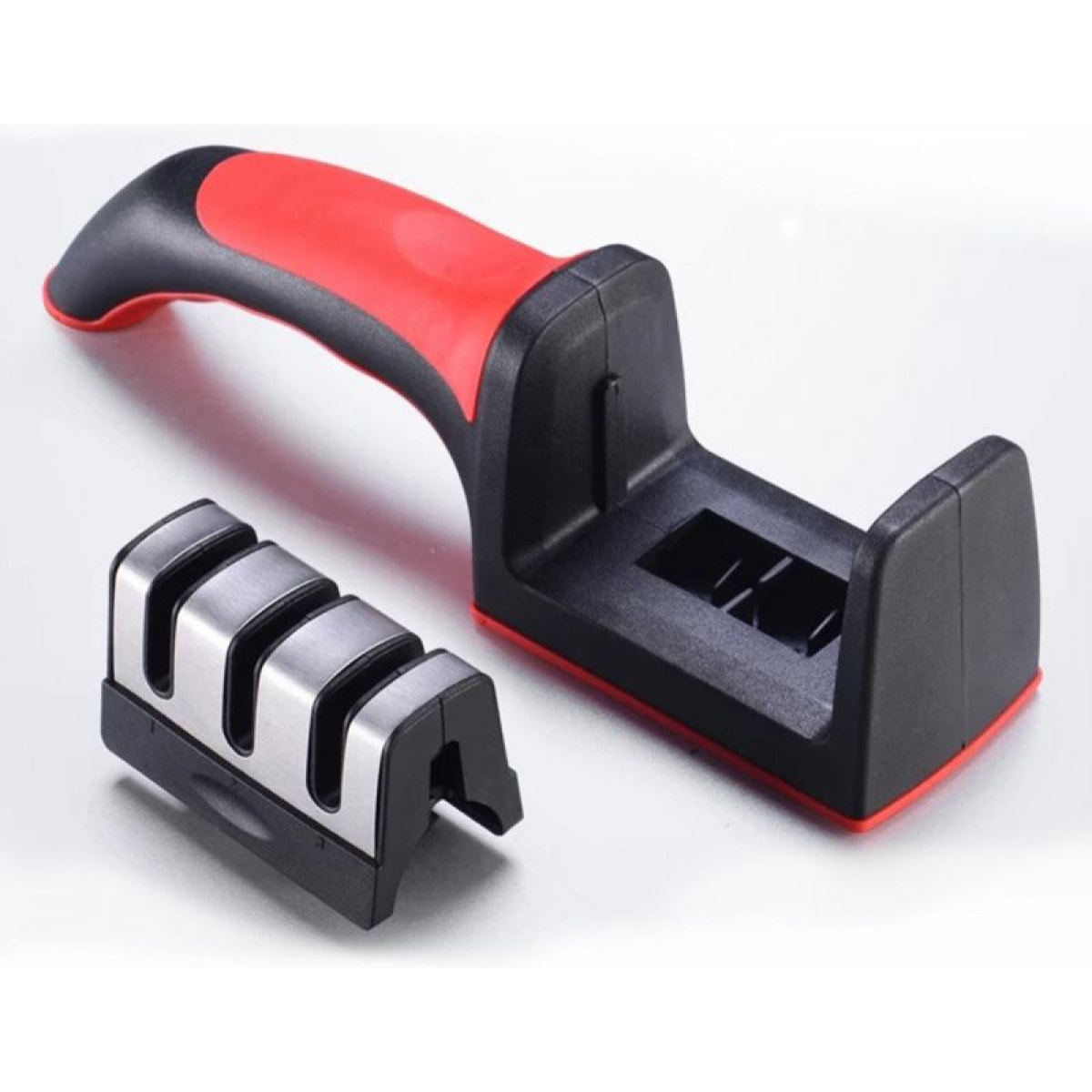 Aiguiseur de couteaux robuste rouge Herzberg HG8101-BLK