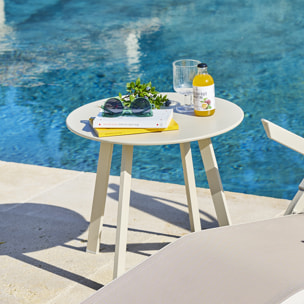 Table d appoint de jardin ronde "Saona" argile 50 x 45cm en acier