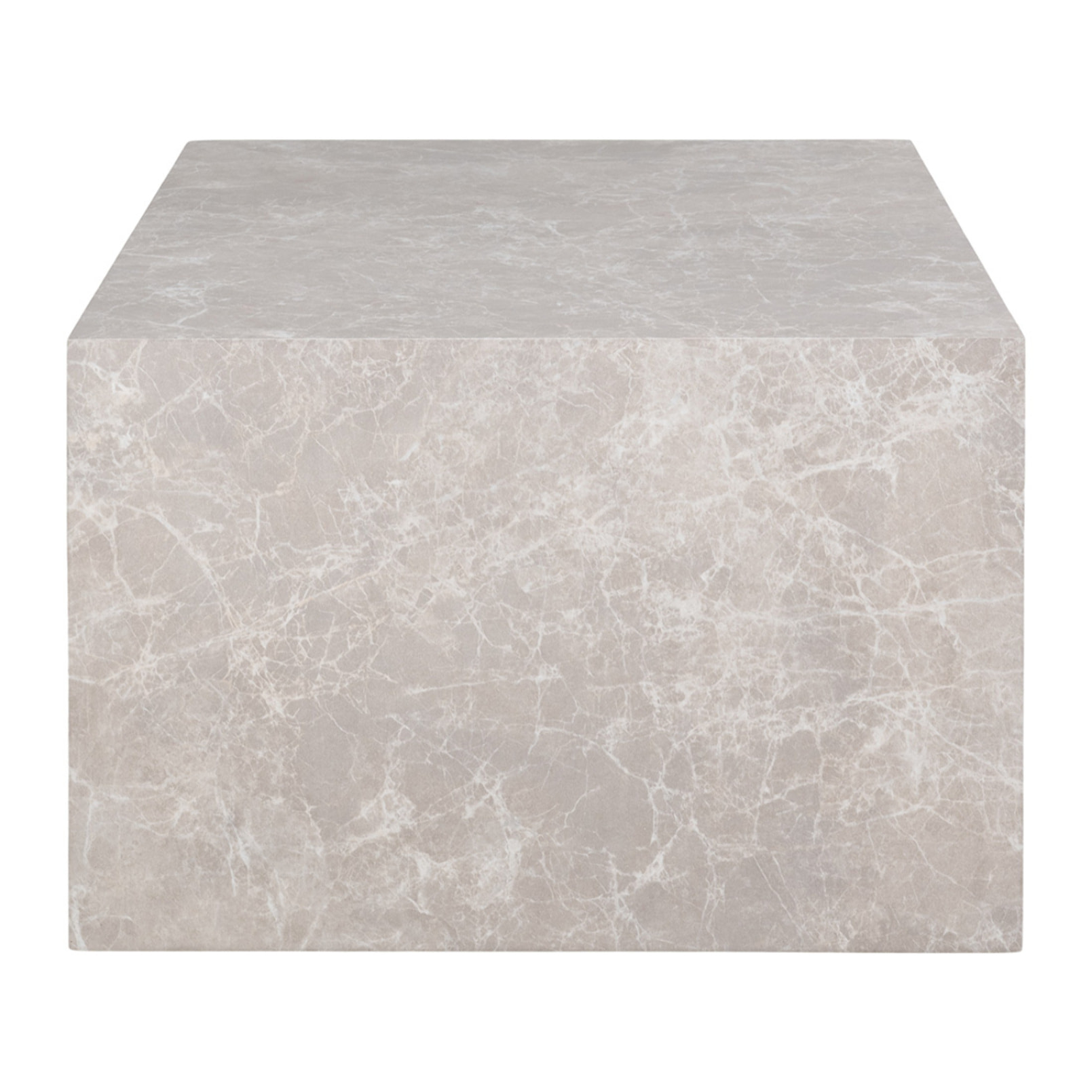 Pula - table basse - effet marbre - 80 cm - Beige