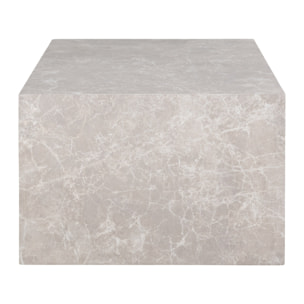 Pula - table basse - effet marbre - 80 cm - Beige