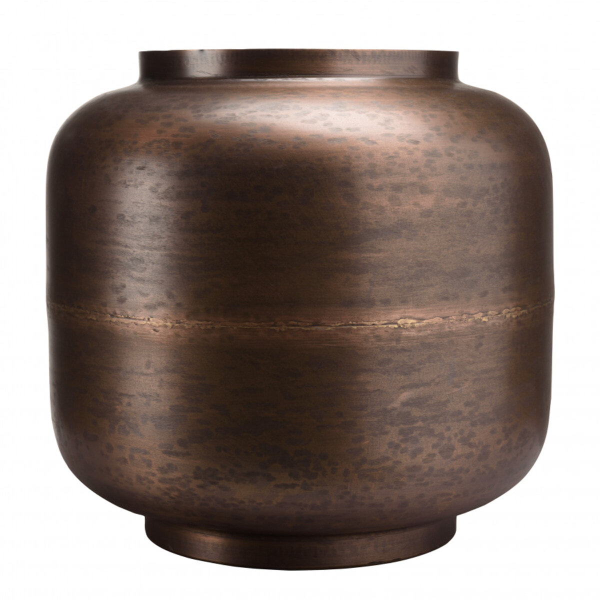 JONAS - Vase largeur 40cm hauteur 38.5cm acier couleur bronze cuivré