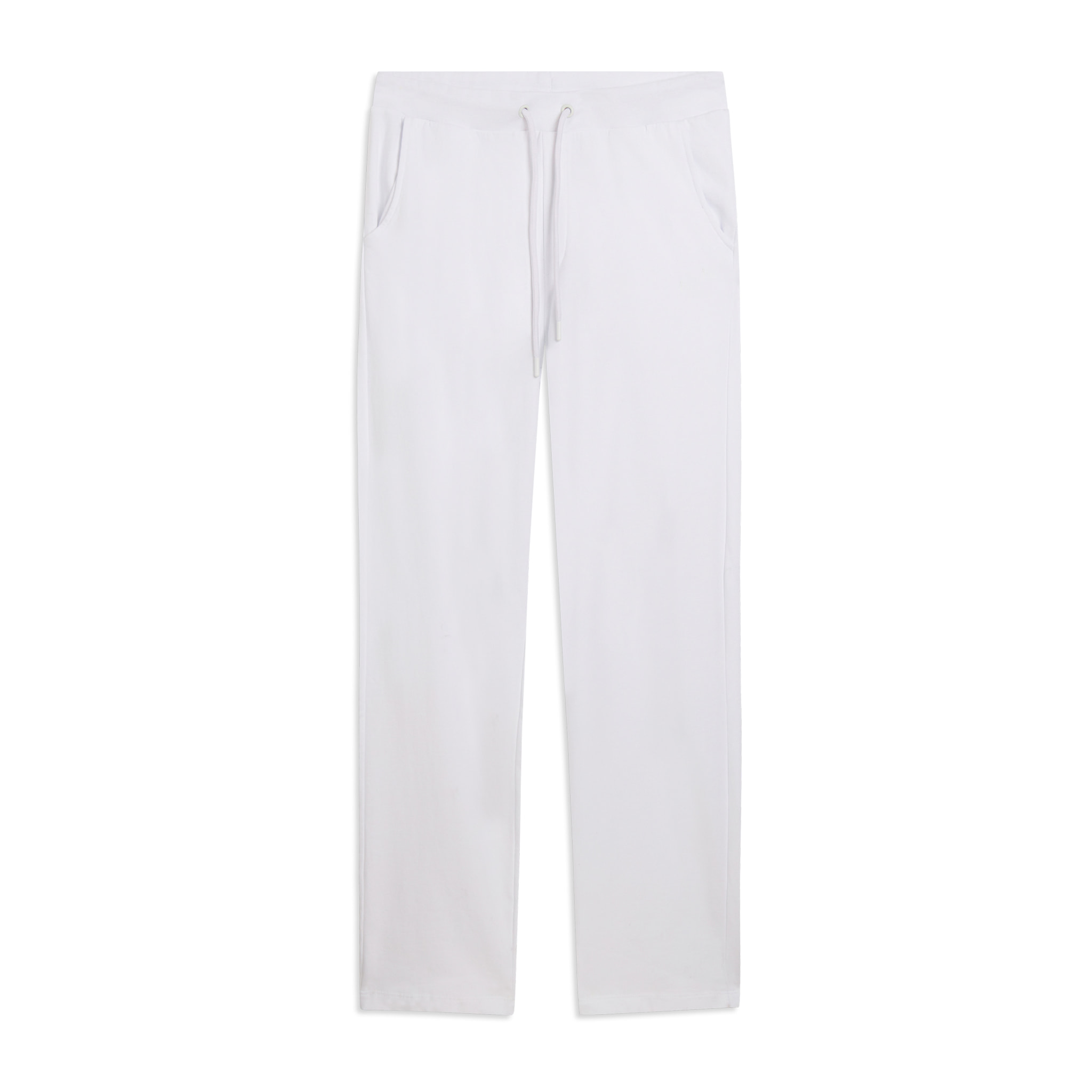 Pantaloni Sportivi Gamba Dritta con Vita Elasticizzata